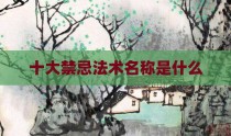 十大禁忌法术名称是什么