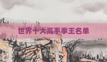 世界十大高手拳王名单