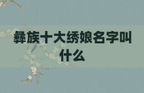 彝族十大绣娘名字叫什么