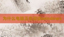 为什么电脑正在启动windows
