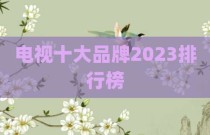 电视十大品牌2023排行榜