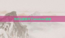 为什么删除不了windows更新