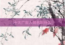 十大广东人网名叫什么