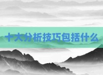 十大分析技巧包括什么