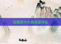 云南的十大景点是什么