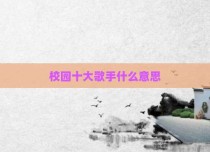 校园十大歌手什么意思