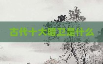 古代十大暗卫是什么