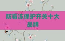 防霜冻保护开关十大品牌