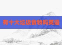 有十大垃圾食物吗英语