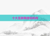 十大互联网培训机构