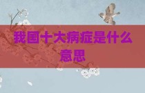 我国十大病症是什么意思