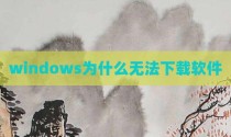 windows为什么无法下载软件