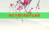 梦见下雨打伞是什么意思