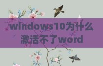 windows10为什么激活不了word