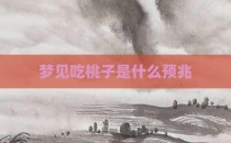 梦见吃桃子是什么预兆