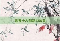 世界十大创新力公司