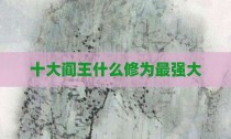 十大阎王什么修为最强大
