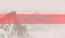 十大足球关键词是什么