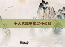 十大名牌电视是什么牌