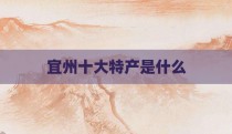 宜州十大特产是什么