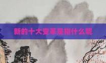 新的十大变革是指什么呢