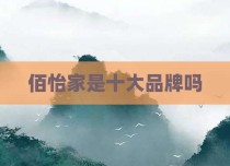 佰怡家是十大品牌吗