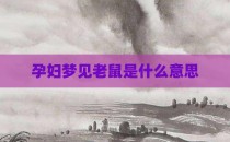 孕妇梦见老鼠是什么意思