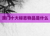 澳门十大标志物品是什么