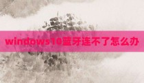 windows10蓝牙连不了怎么办