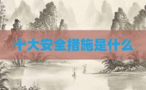 十大安全措施是什么