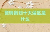 营销策划十大误区是什么