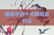 游戏中的十大瞬间是什么