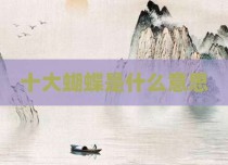 十大蝴蝶是什么意思