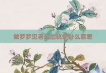 做梦梦见老公出轨是什么意思
