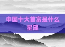 中国十大首富是什么星座