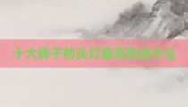 十大牌子的头灯最亮的是什么