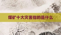 煤矿十大灾害指的是什么