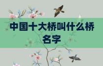 中国十大桥叫什么桥名字