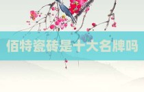 佰特瓷砖是十大名牌吗