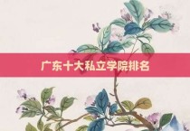 广东十大私立学院排名