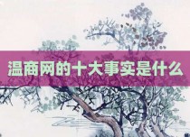 温商网的十大事实是什么