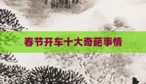 春节开车十大奇葩事情