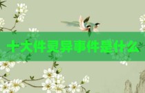 十大件灵异事件是什么