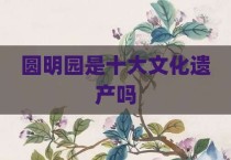 圆明园是十大文化遗产吗