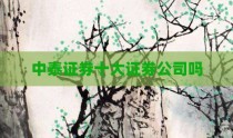 中泰证券十大证券公司吗