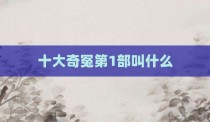 十大奇冤第1部叫什么