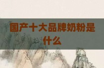国产十大品牌奶粉是什么