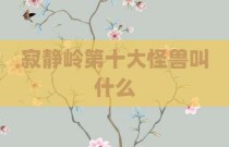 寂静岭第十大怪兽叫什么