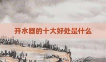 开水器的十大好处是什么
