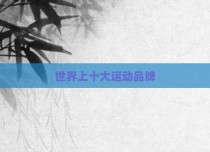 世界上十大运动品牌